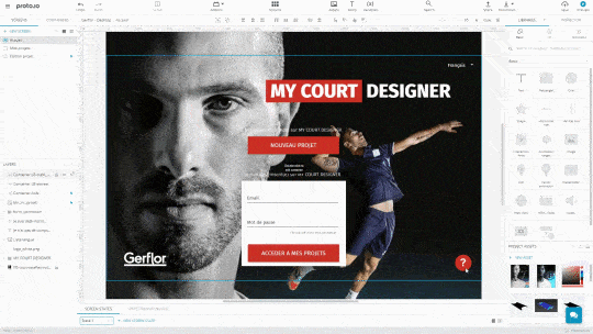Maquettes de conception d’une interface utilisateur de configurateur 3D