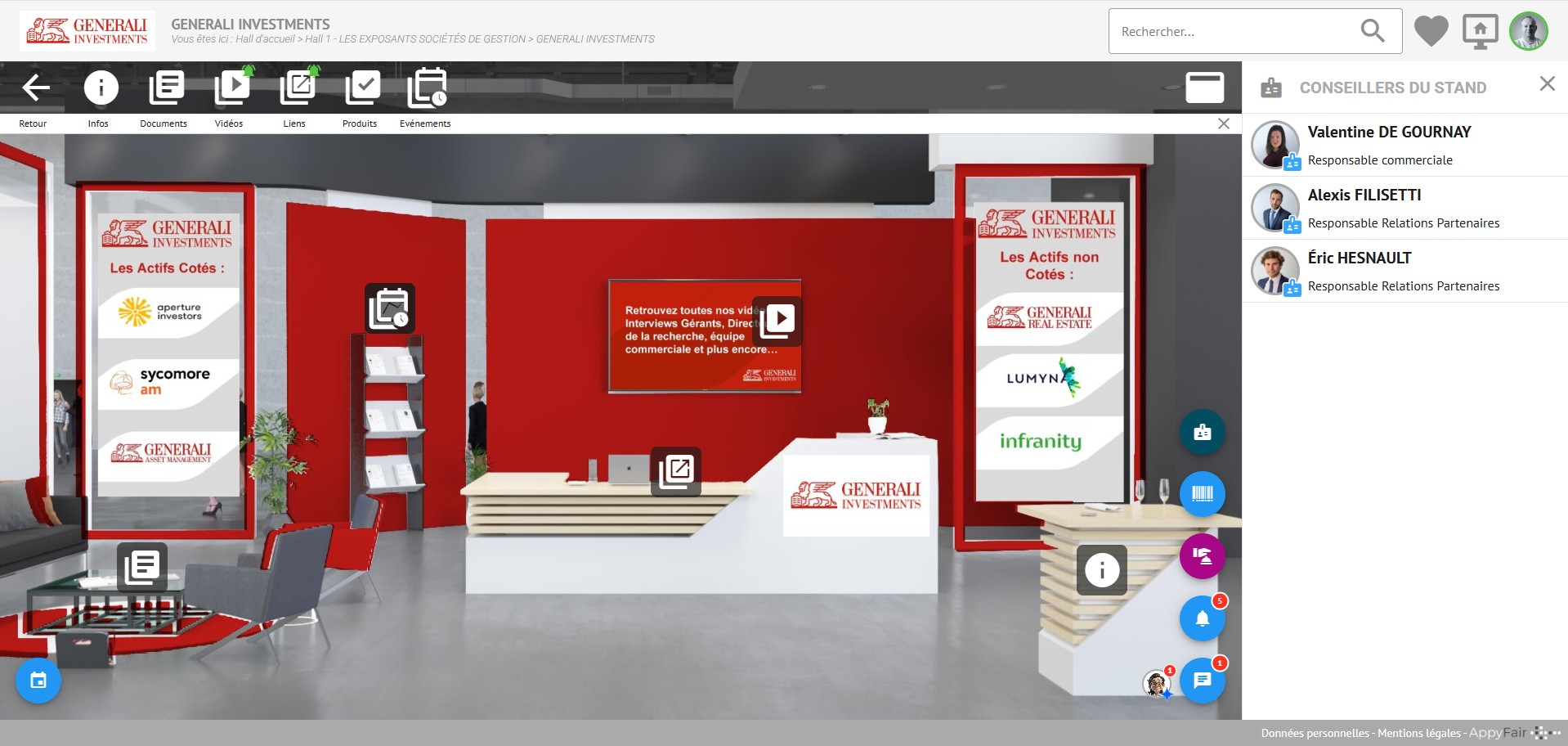 stand sur une plateforme communautaire destinée aux CGP
